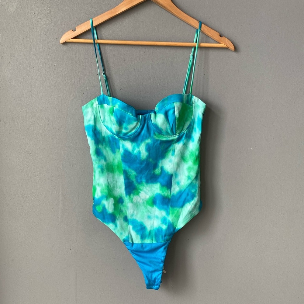 Satin Tie Dye Bodysuit